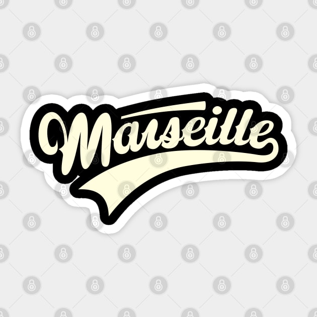 Marseille - Marseille Schriftzug - Marseille Logo Sticker by Boogosh